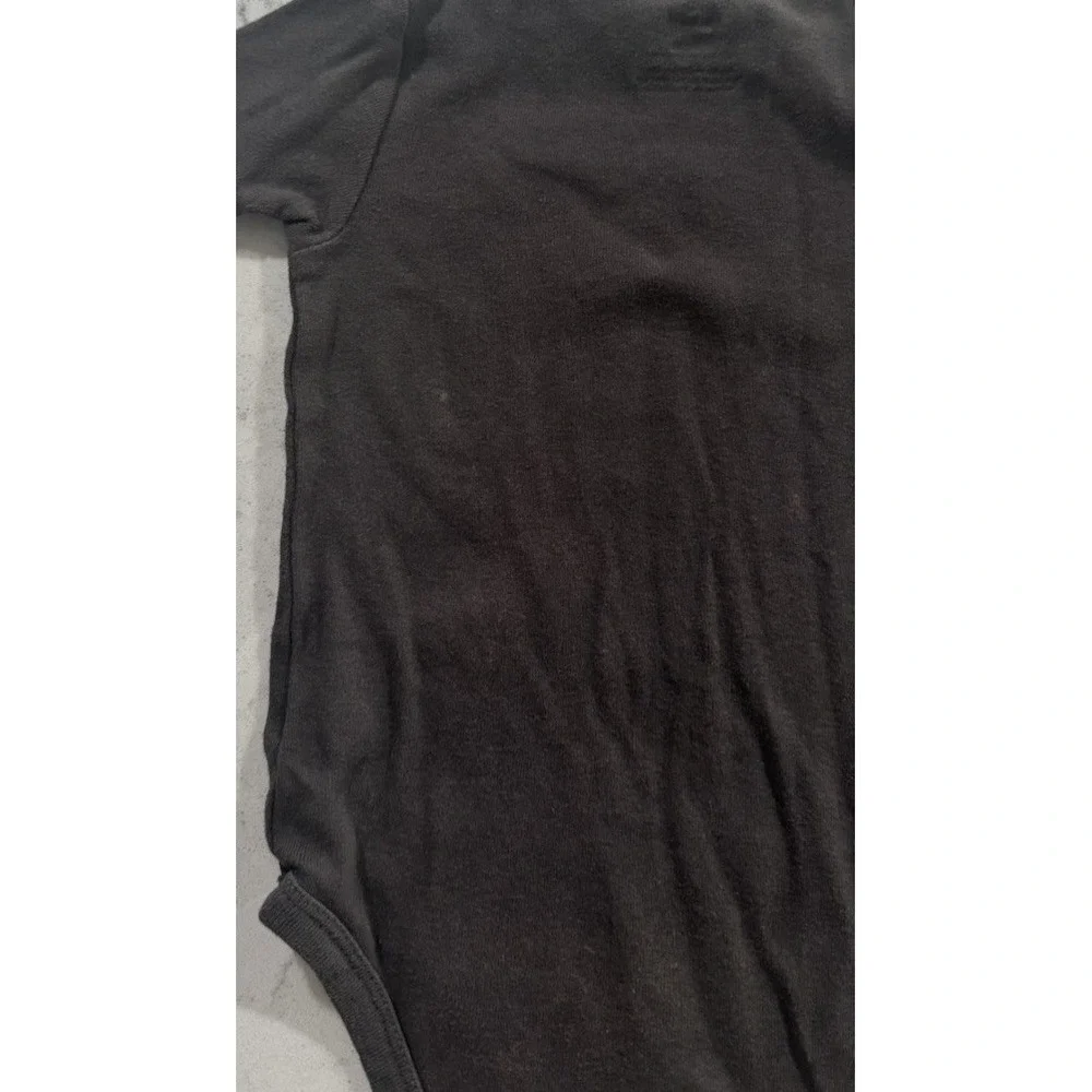 Carters Baby Boy Bodysuit 18 Months Charcoal Gray Short Sleeve Cotton One Piece
